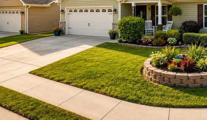 A driveway before coating